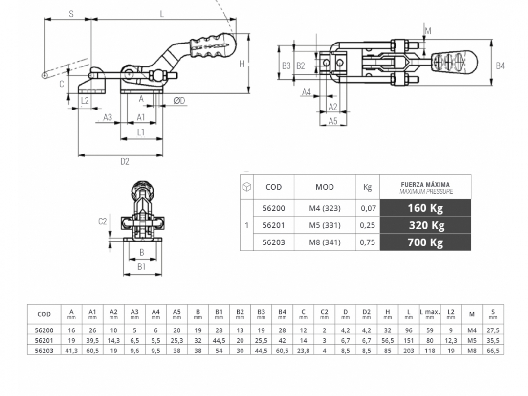  Piher Pull Toggle Clamp Push-Pull